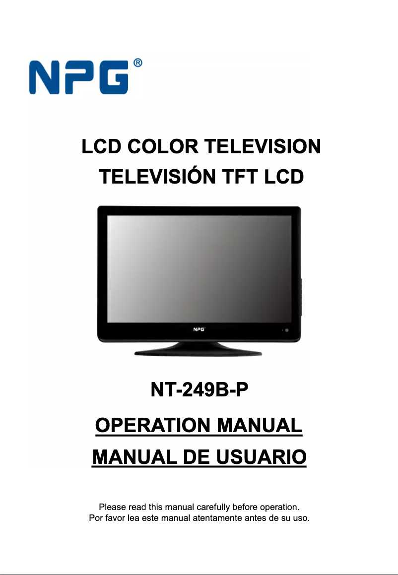 Page n°1 - Manuel utilisateur NPG NT-249B-P