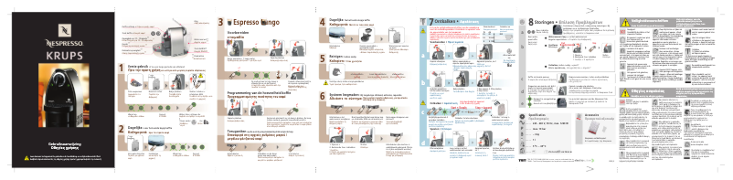 Image de la première page du manuel de l'appareil Nespresso Essenza XN2106