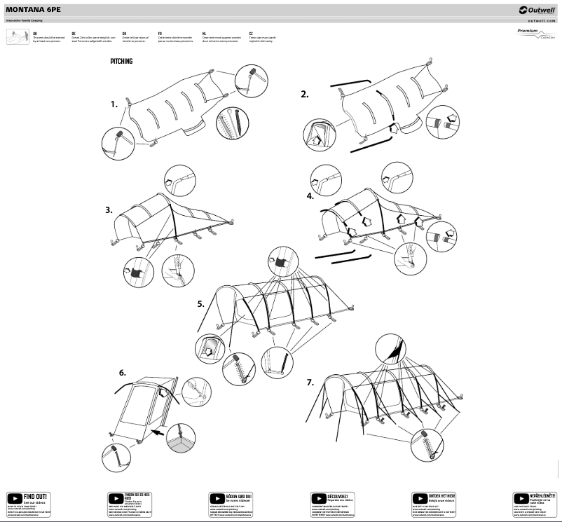 Page 1 de la notice Guide d'installation Outwell Montana 6PE