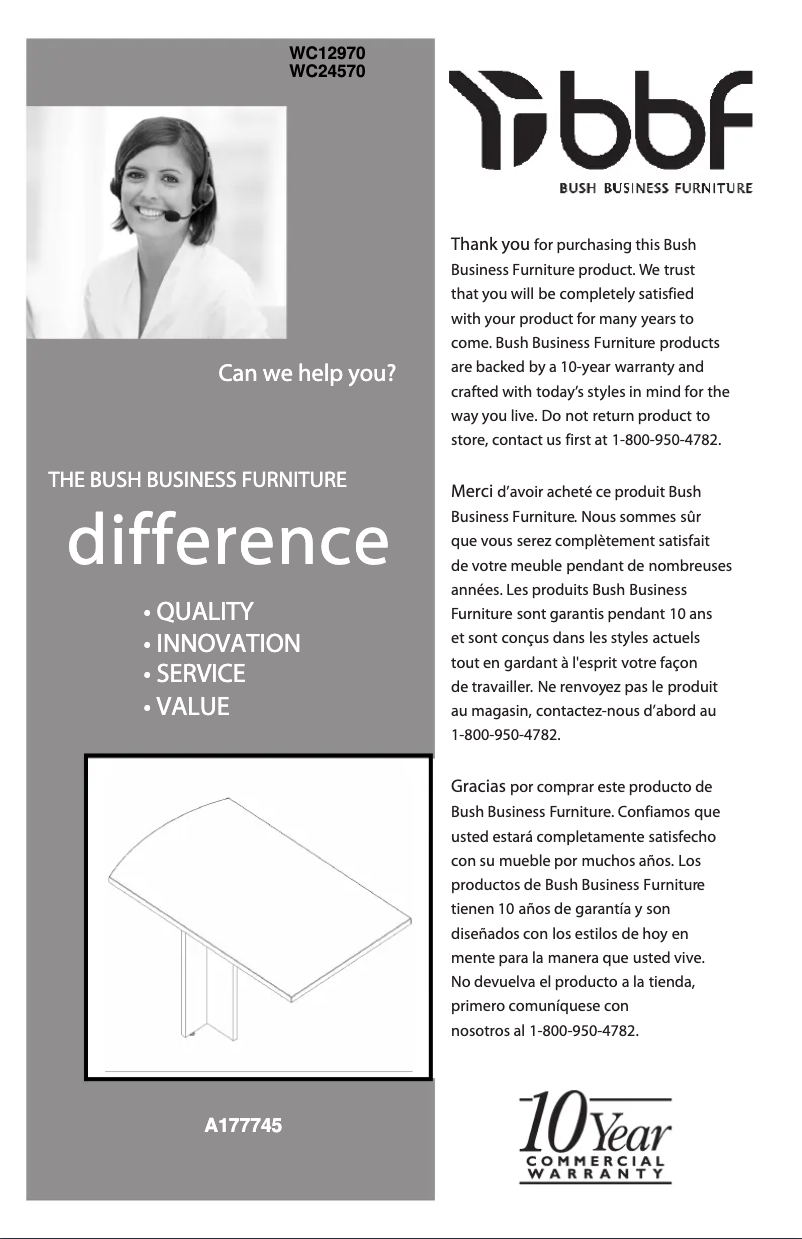 Image de la première page du manuel de l'appareil Elite WC12970