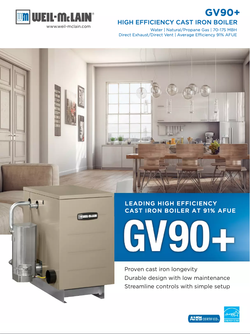 Page n°1 - Brochure Weil-McLain GV90+