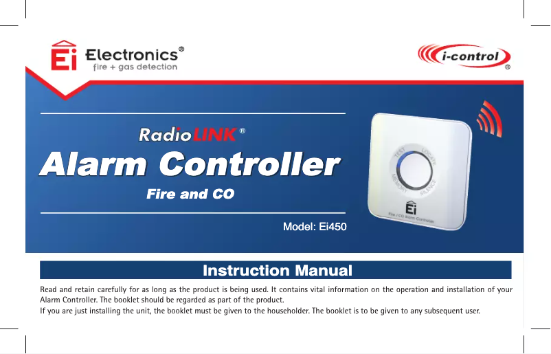 Page n°1 - Manuel utilisateur Ei Electronics Ei450