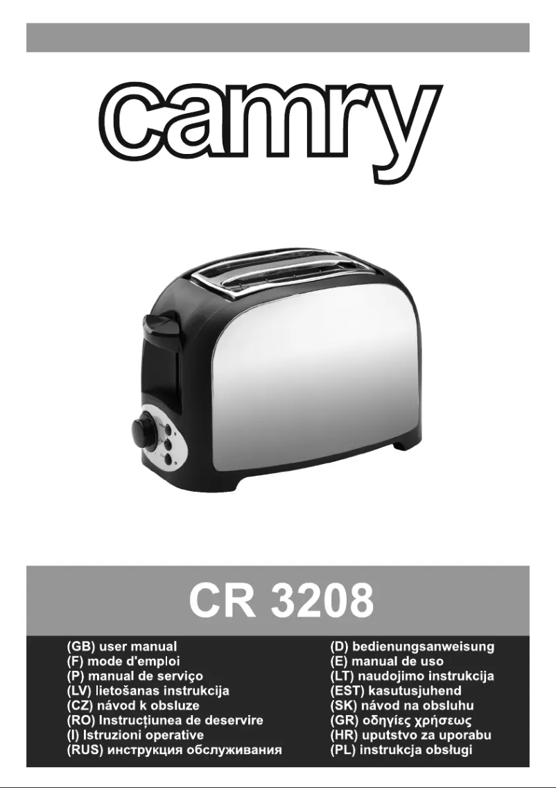 Page 1 de la notice Manuel utilisateur Camry CR 3208