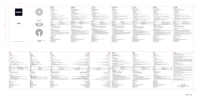 Image de la première page du manuel de l'appareil Wino