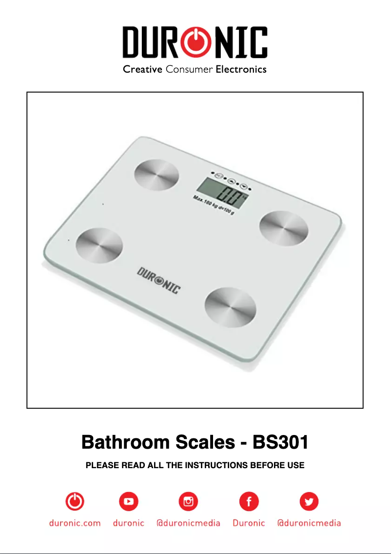 Image de la première page du manuel de l'appareil BS301