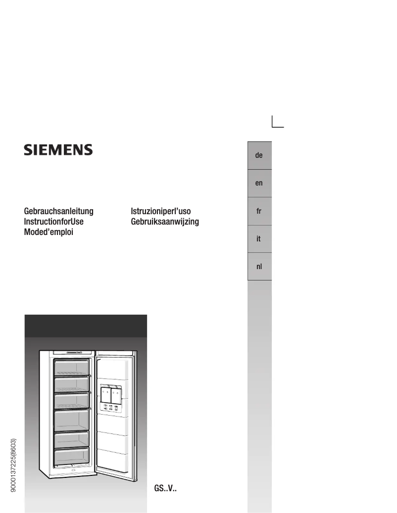 Page n°1 - Manuel utilisateur Siemens GS22VV20