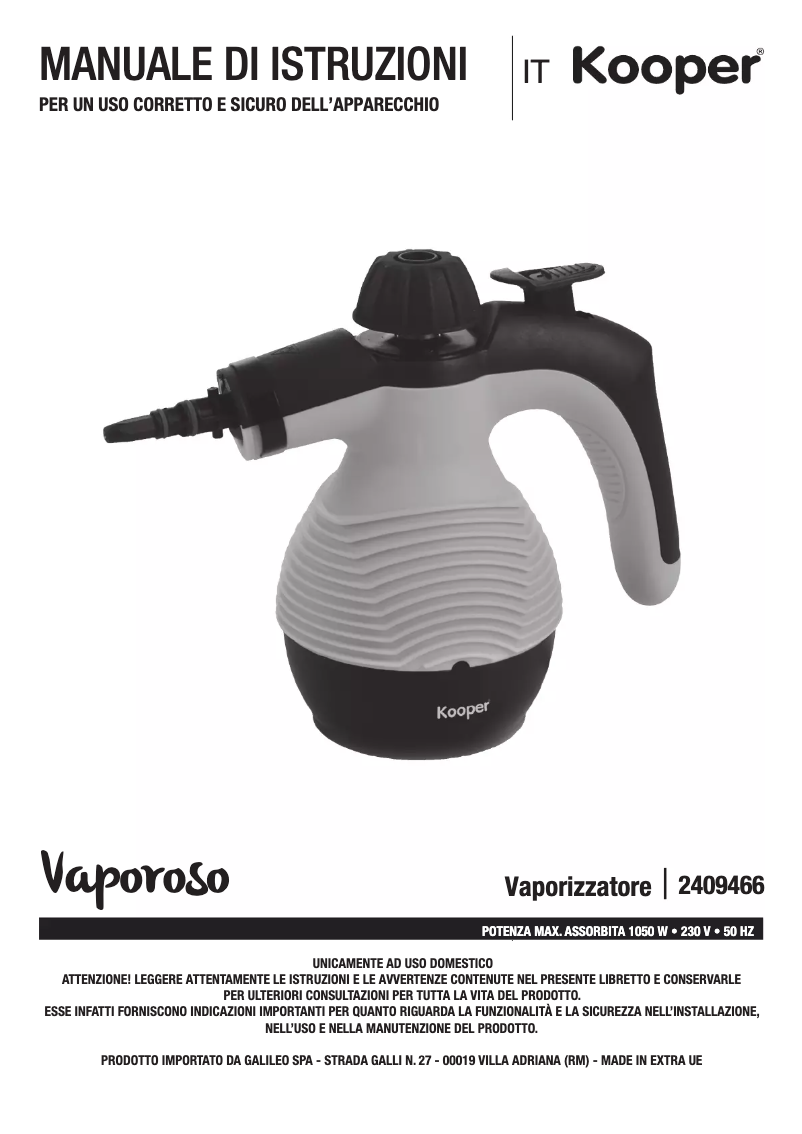 Page n°1 - Manuel utilisateur Kooper 2409466