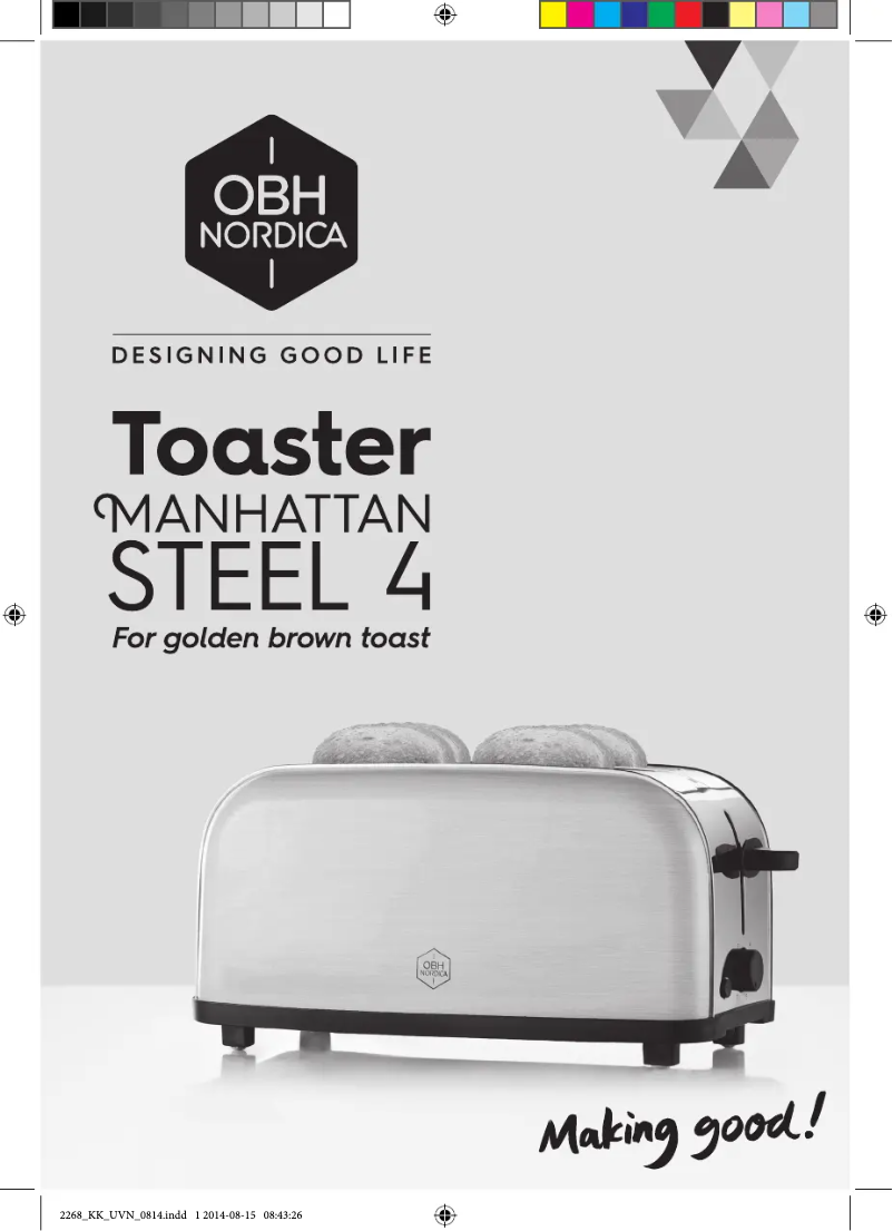 Page 1 de la notice Manuel utilisateur OBH Nordica Manhattan steel 4 2268