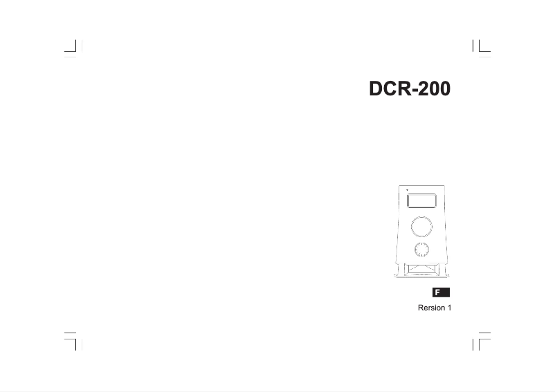 Imagen de la primera página del manual del dispositivo DCR-200