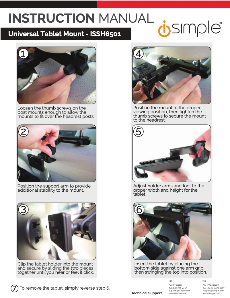 Page 1 de la notice Manuel utilisateur iSimple ISSH6501