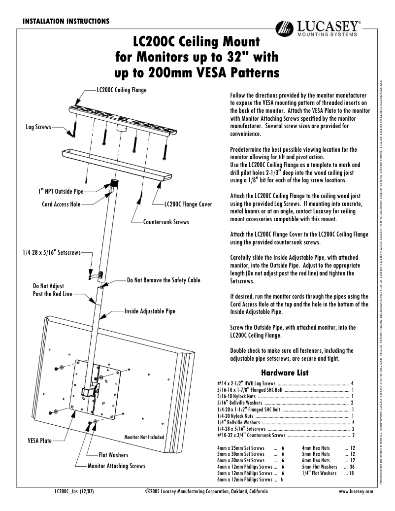 Page n°1 - Manuel utilisateur Lucasey LC200C