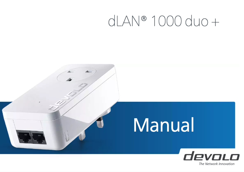 Page n°1 - Manuel utilisateur Devolo dLAN 1000 duo+