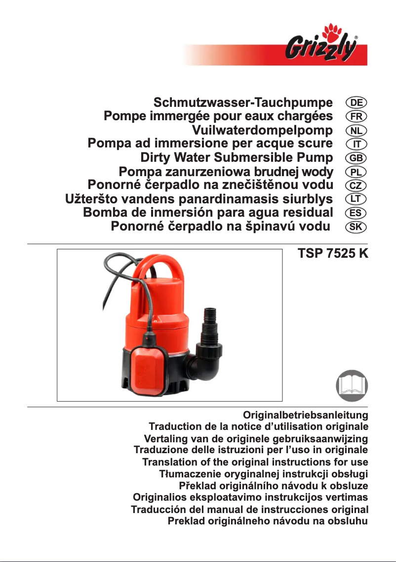 Page 1 de la notice Manuel utilisateur Grizzly TSP 7525 K