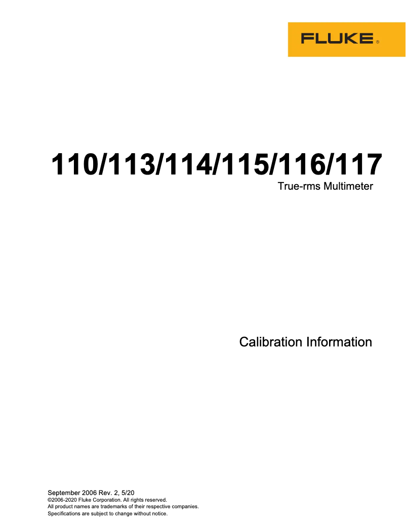 Page 1 de la notice Manuel utilisateur Fluke 113