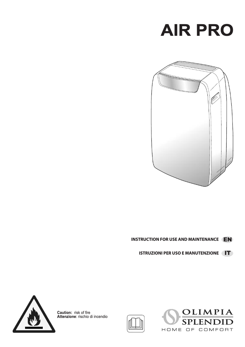 Page 1 de la notice Manuel utilisateur Olimpia Splendid Air Pro 18