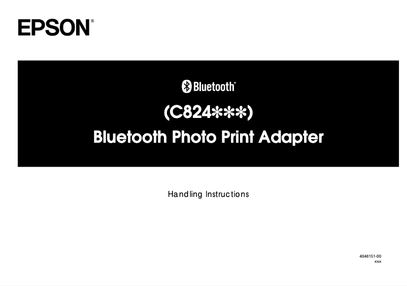 Page n°1 - Manuel utilisateur Epson C12C824142