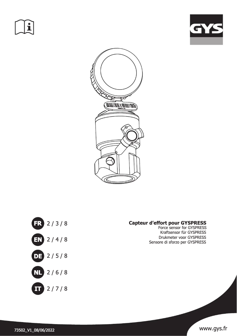 Page 1 de la notice Manuel utilisateur GYS Gyspress