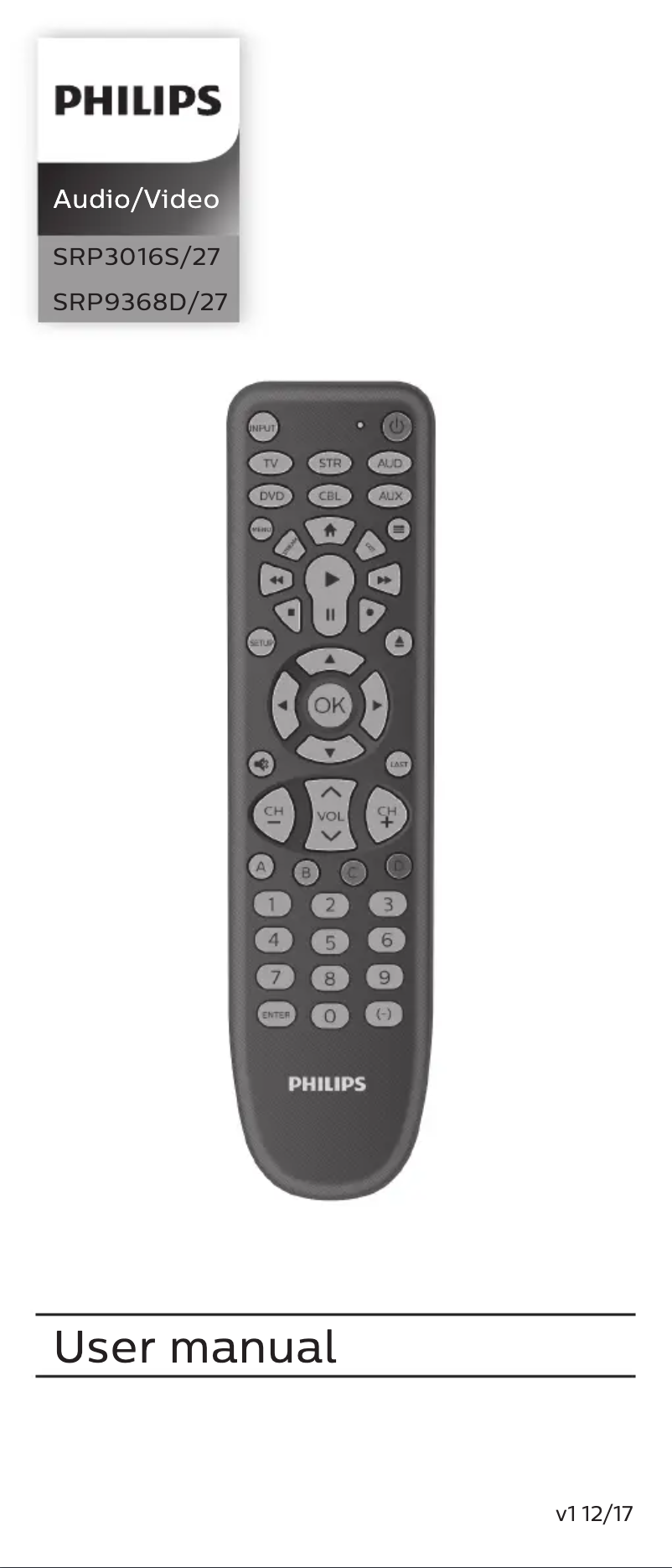 Imagen de la primera página del manual del dispositivo SRP3016S