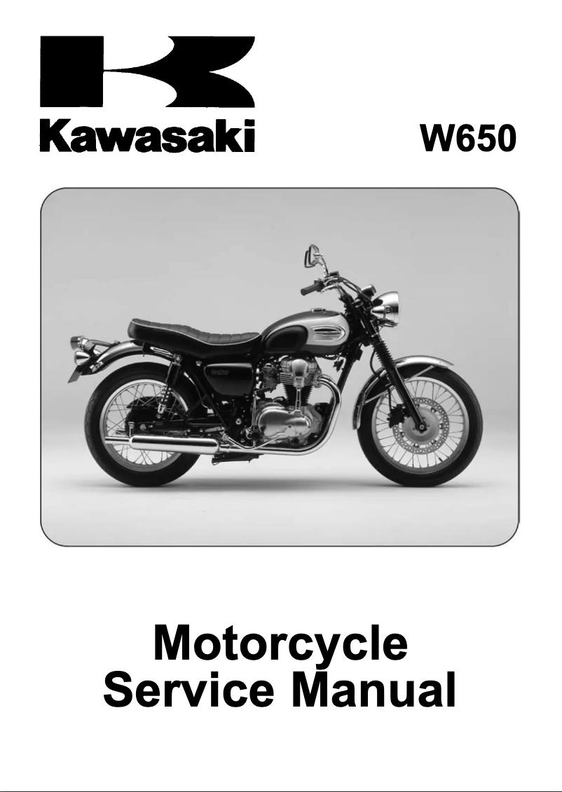 Page 1 de la notice Manuel utilisateur Kawasaki W 650