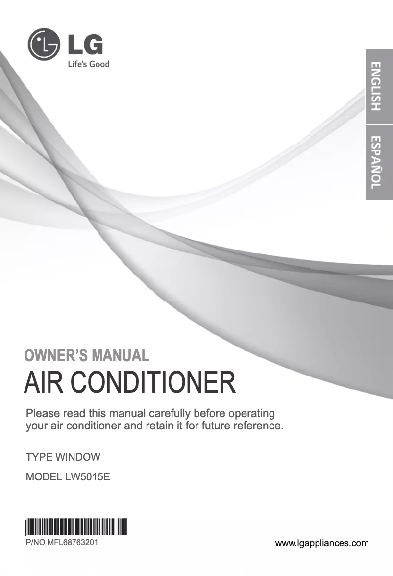 Image de la première page du manuel de l'appareil LW5015E