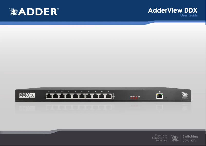 Page 1 de la notice Manuel utilisateur Adder View DDX USR