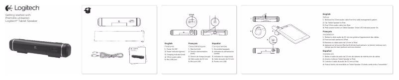 Image de la première page du manuel de l'appareil Tablet Speaker
