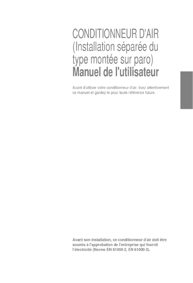Page n°1 - Manuel utilisateur LG LSUC126RGM1