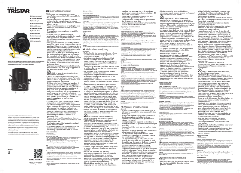 Página 1 del manual Manual de usuario TriStar KA-5062