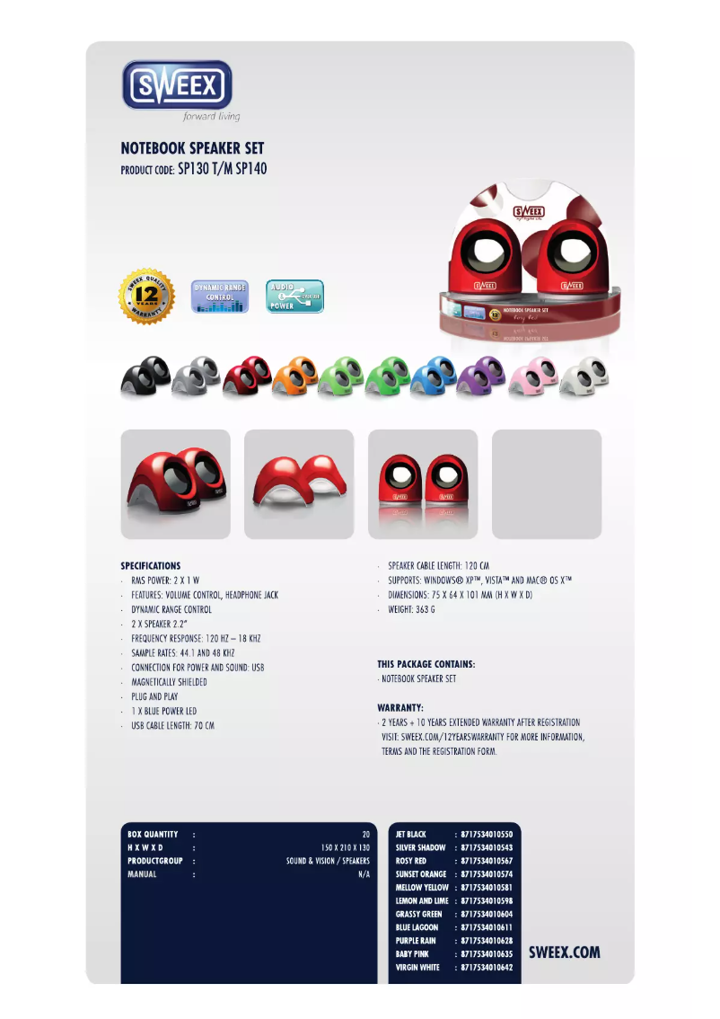 Image de la première page du manuel de l'appareil SP132