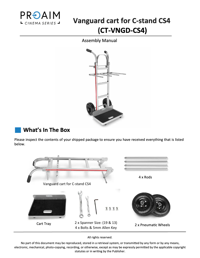 Page 1 de la notice Manuel utilisateur Proaim CT-VNGD-CS4