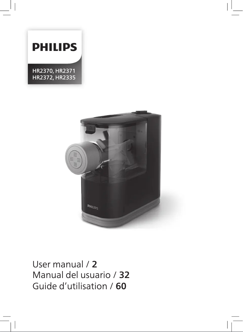 Page 1 de la notice Manuel utilisateur Philips Viva Collection HR2372