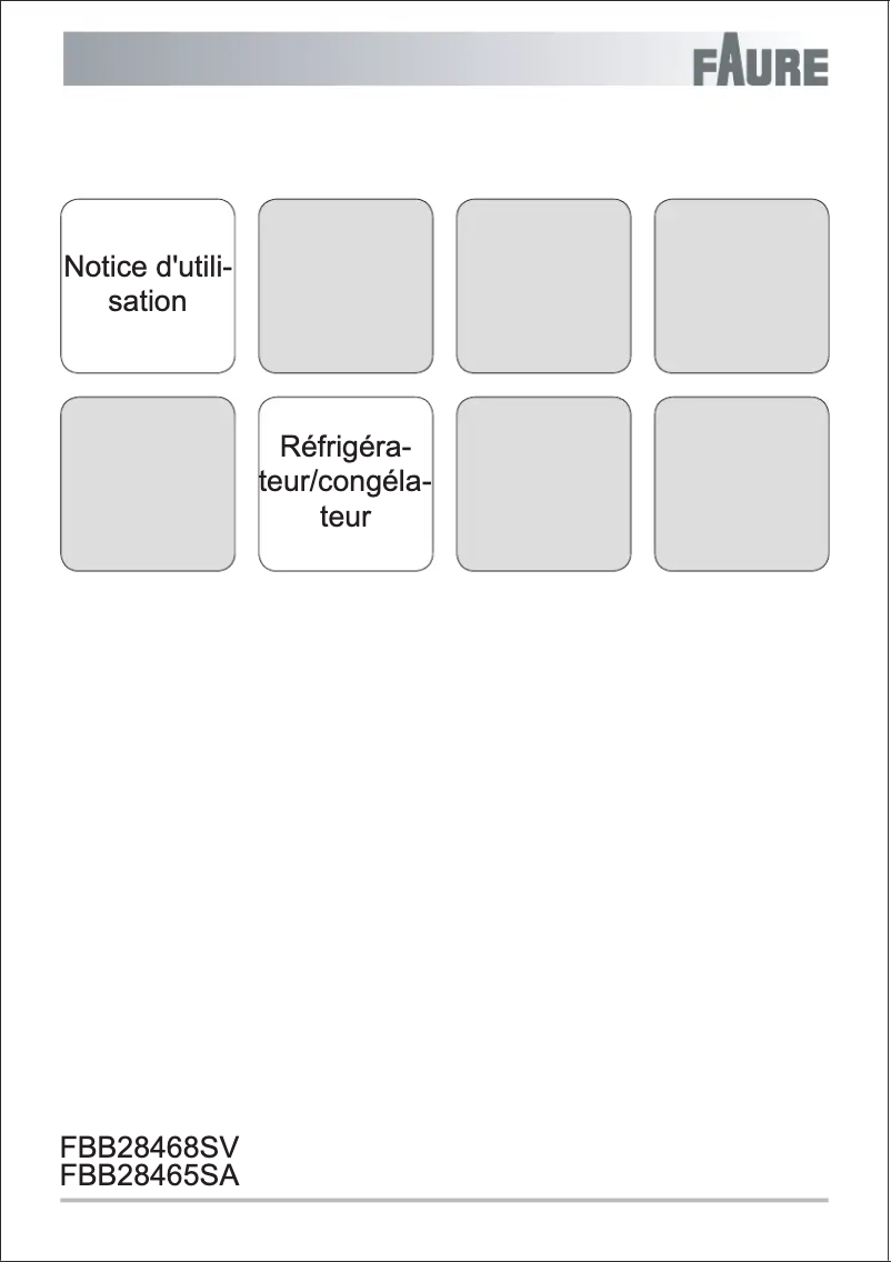 Page n°1 - Manuel utilisateur Faure FBB28465SA