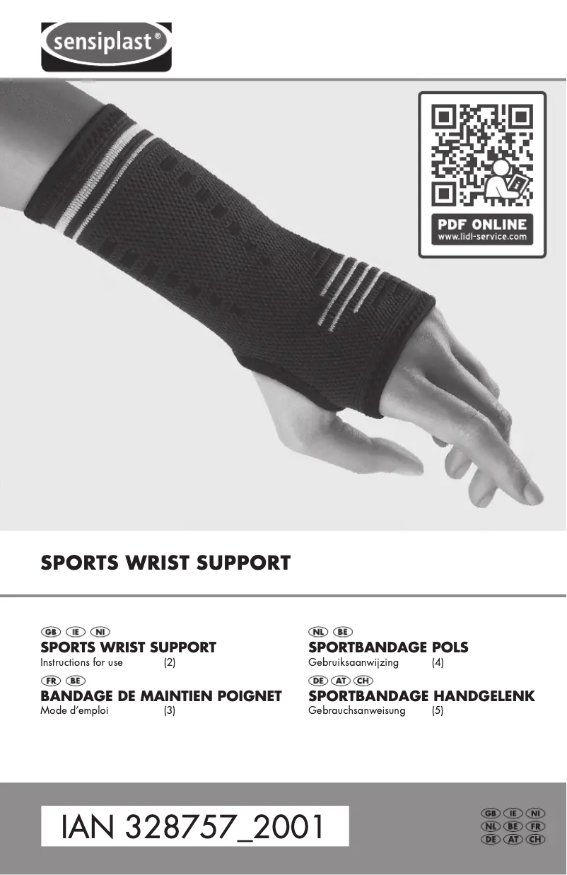 Page n°1 - Manuel utilisateur Sensiplast IAN 328757