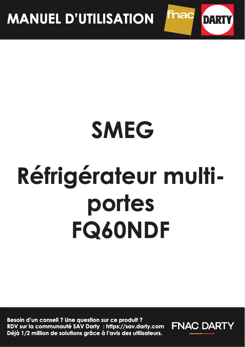 Page 1 de la notice Manuel utilisateur Smeg FQ60NDF