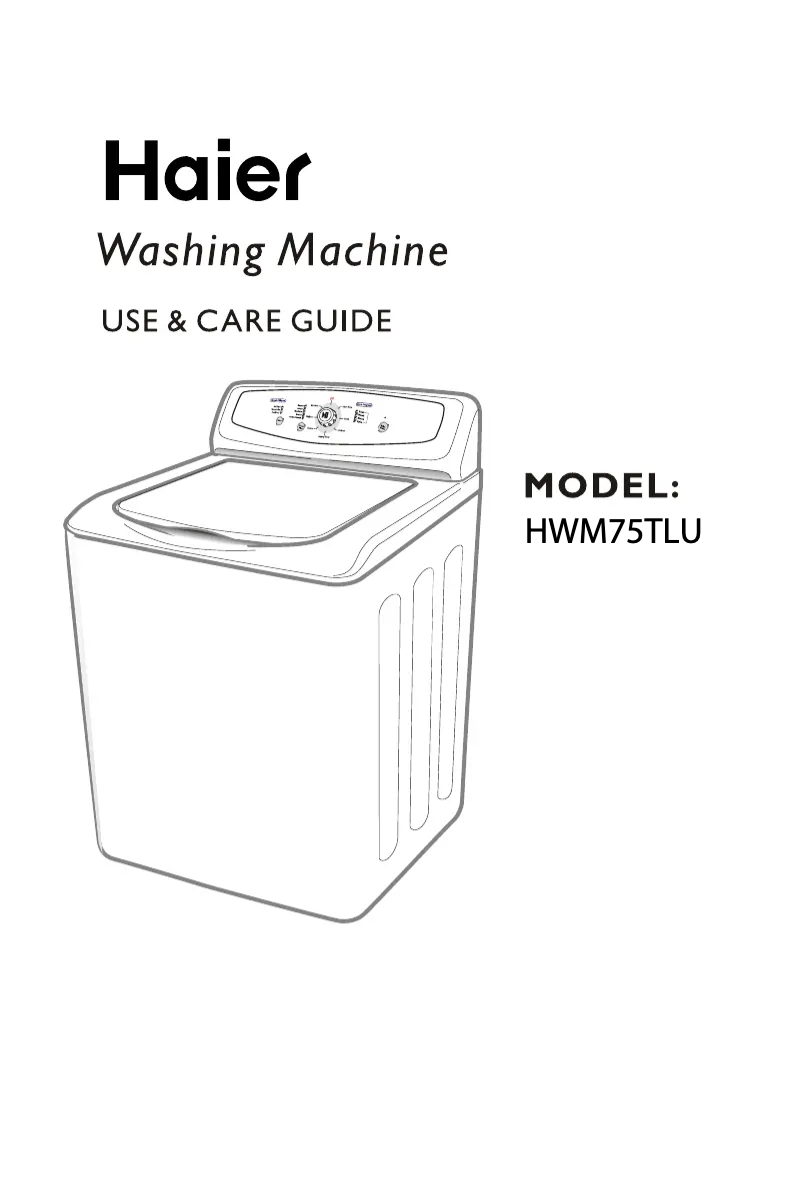 Image de la première page du manuel de l'appareil HWM75TLU