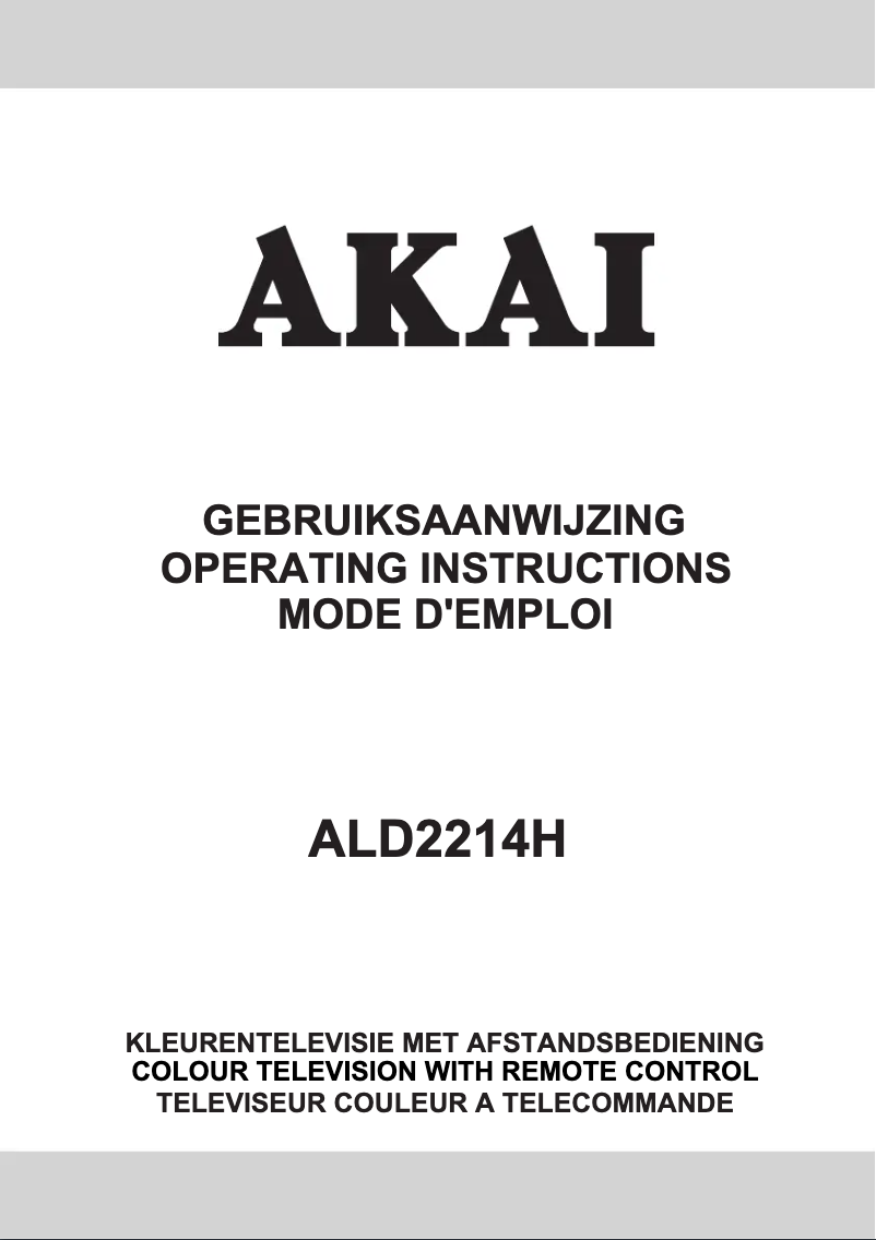 Image de la première page du manuel de l'appareil ALD2214