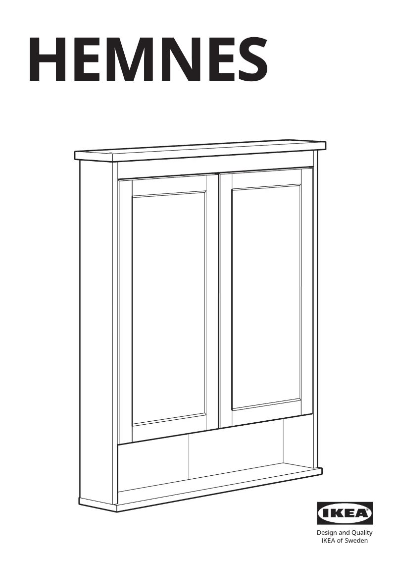 Page 1 de la notice Manuel utilisateur Ikea HEMNES 103.489.91