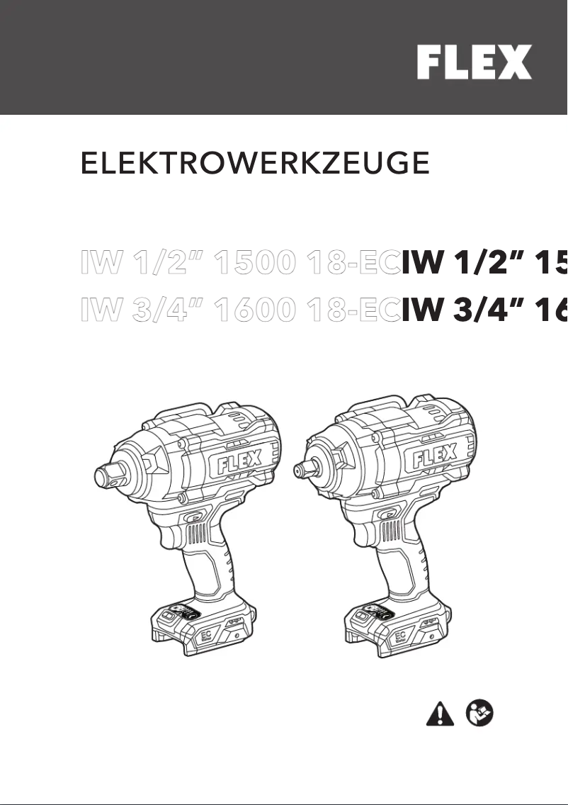 Image de la première page du manuel de l'appareil IW 3/4" 1600 18-EC