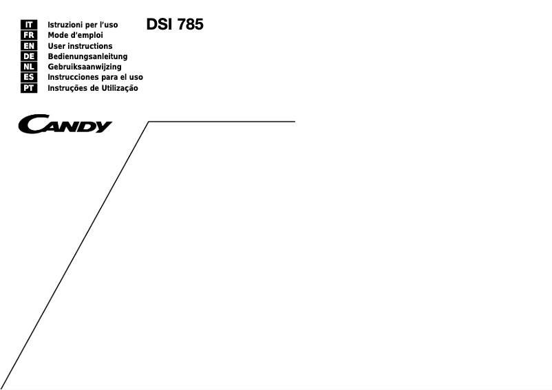 Page n°1 - Manuel utilisateur Candy DSI 785 N