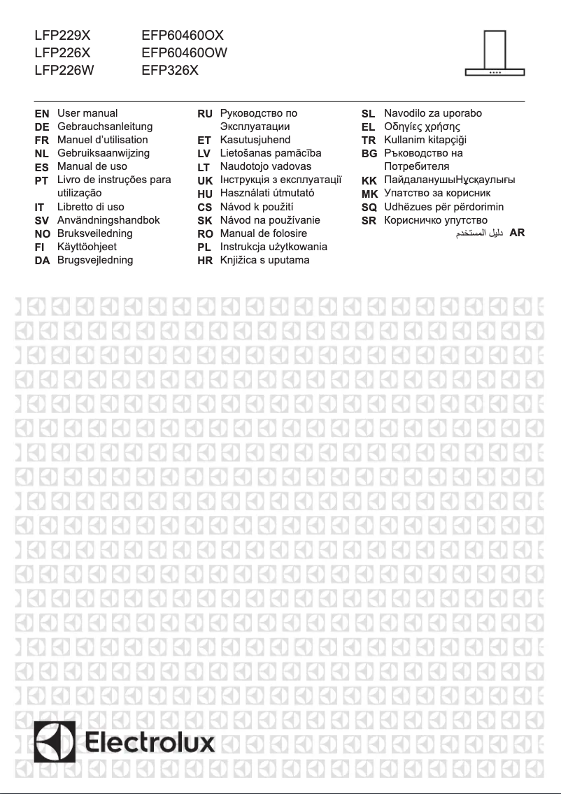 Page 1 de la notice Manuel utilisateur Electrolux LFP226W
