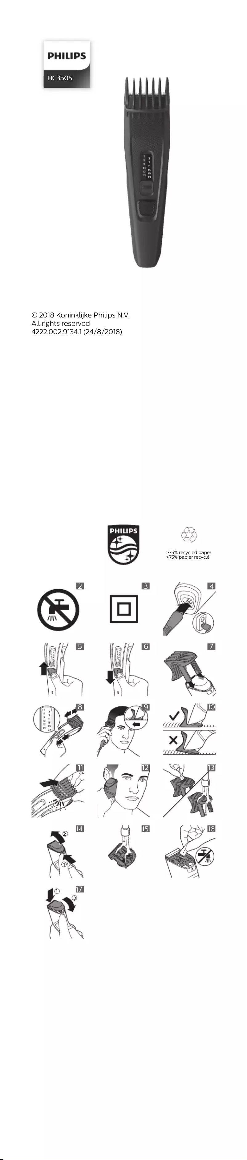 Image de la première page du manuel de l'appareil Series 3000 HC3505