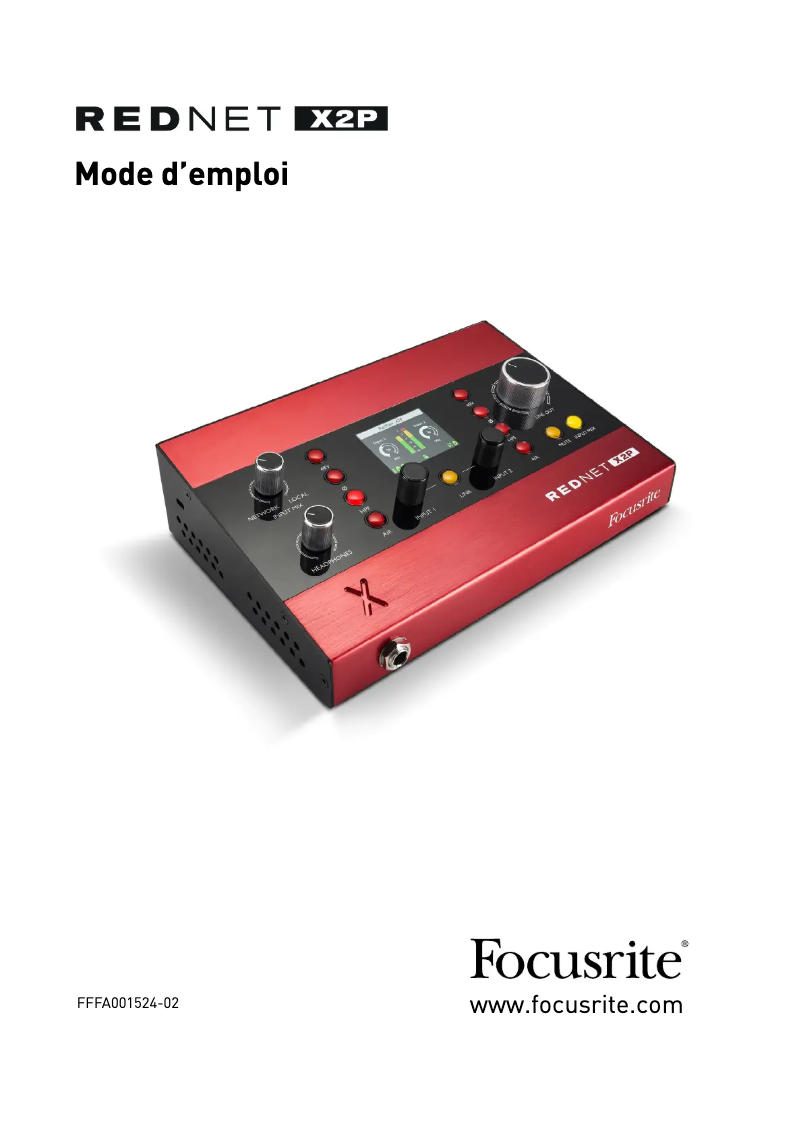 Page n°1 - Manuel utilisateur Focusrite RedNet X2P