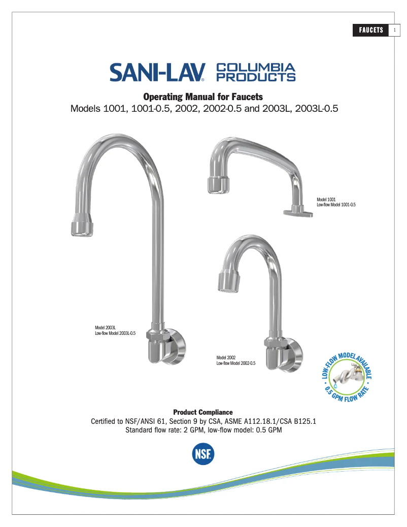 Imagen de la primera página del manual del dispositivo 2003L-0.5