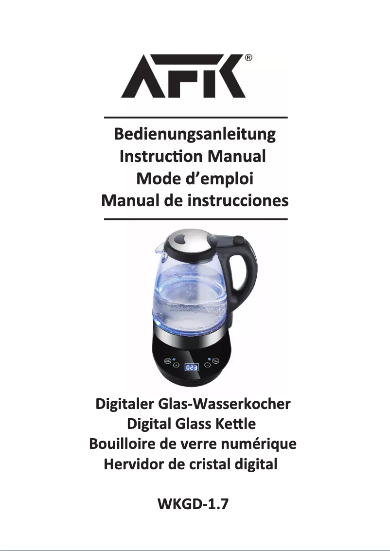 Page n°1 - Manuel utilisateur AFK GWK-2200.1D
