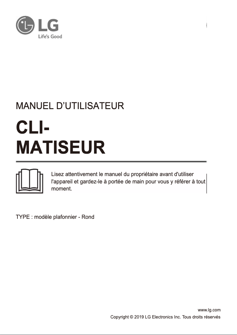 Page n°1 - Manuel utilisateur LG ARNU48GTYA4