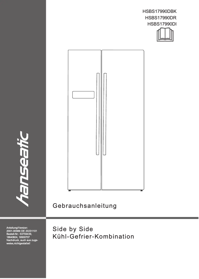 Página 1 del manual Manual de usuario Hanseatic HSBS17990DI