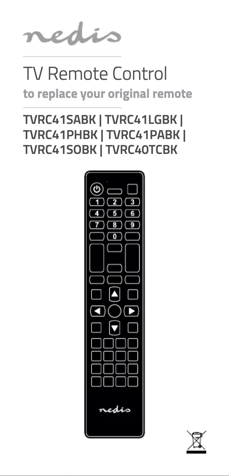 Image de la première page du manuel de l'appareil TVRC41SABK