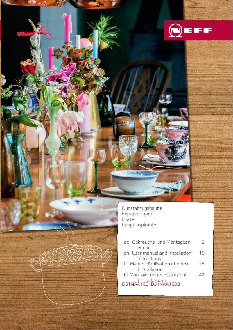 Page 1 de la notice Guide d'installation Neff D51NAA1C0B