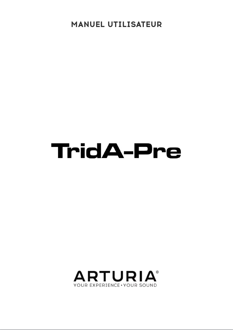 Image de la première page du manuel de l'appareil Pre Trida