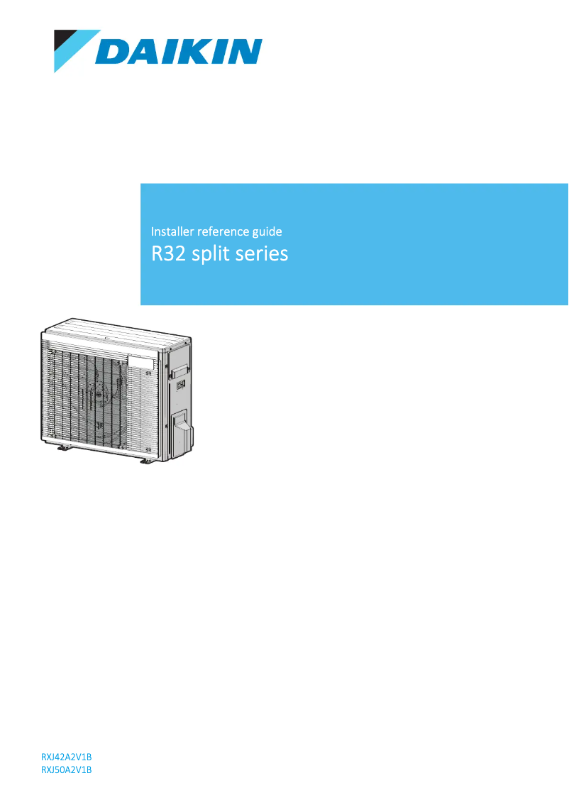 Imagen de la primera página del manual del dispositivo RXJ25A5V1B